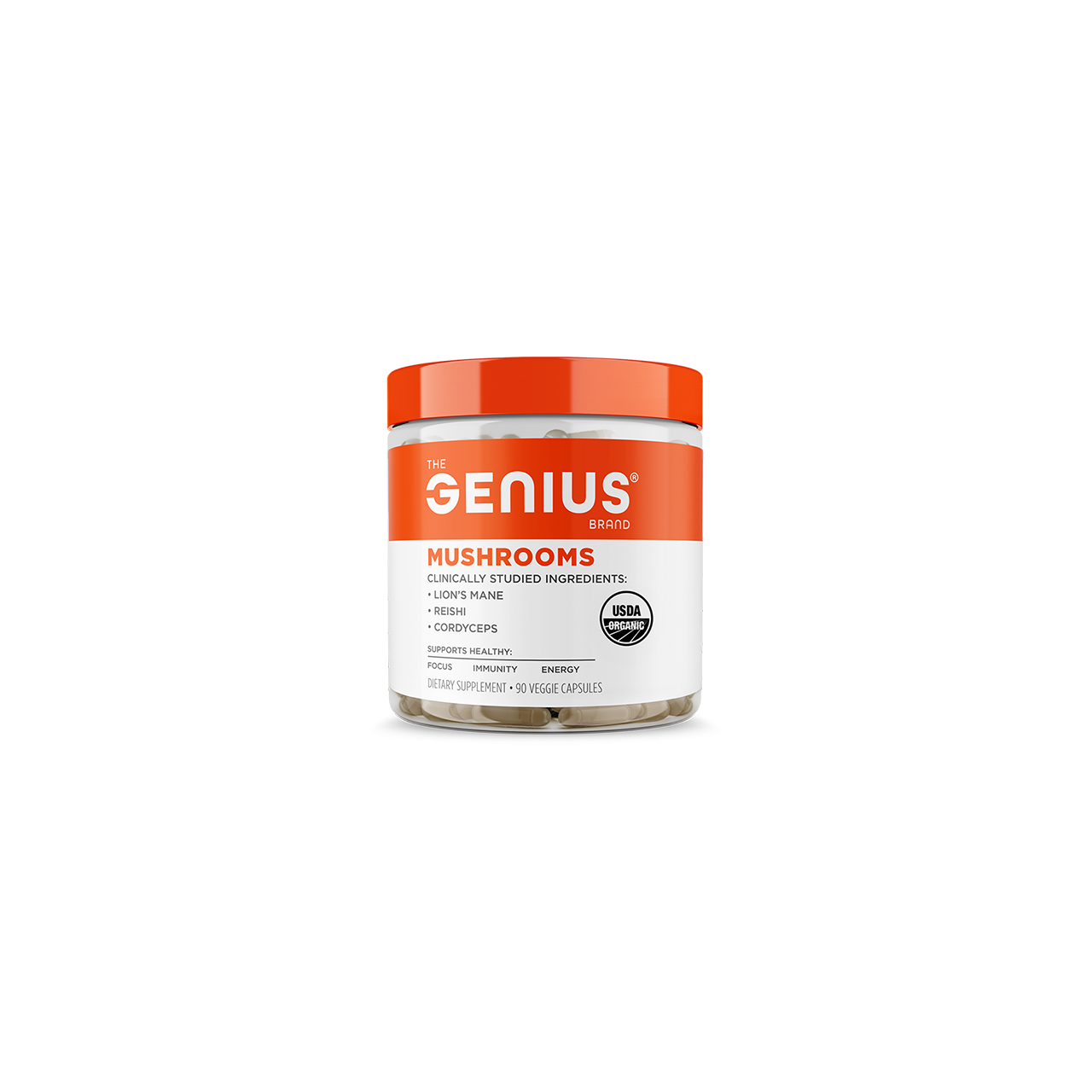 The Genius Brand Genius Mushrooms (Lion's Mane, Cordyceps & Reishi)