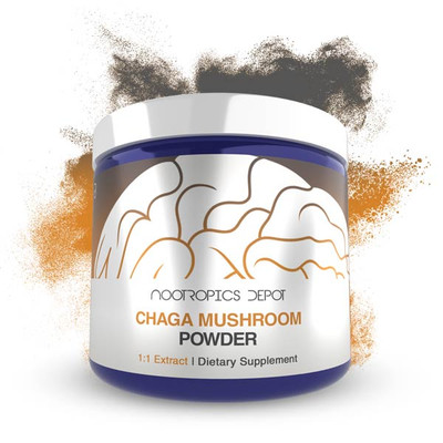 Nootropics Depot Chaga Mushroom Capsules, Whole Fruiting Body