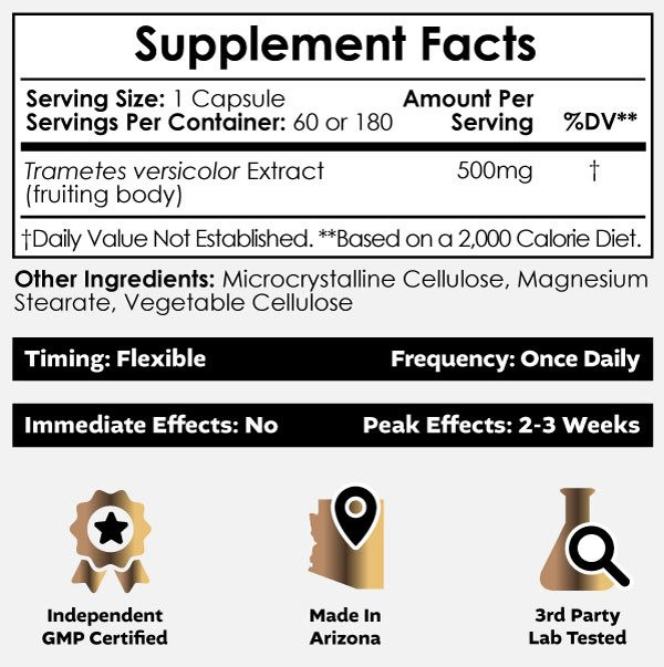 Nootropics Depot Turkey Tail Mushroom Capsules